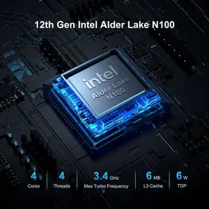 2024 Newest 12th Gen Intel NUC Alder Lake N100 Mini PC-GEEKOM Mini Air12 Desktop Computer 16GB RAM 512GB SSD For Everyday Use