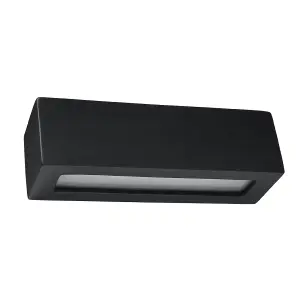 Vega Ceramic & Glass Black 1 Light Classic Wall Light