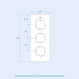 Rose 2 Way Square Concealed Thermostatic Mixer Valve Hand Held Shower Head