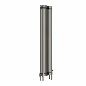 Right Radiators 1800x382 mm Vertical Traditional 3 Column Cast Iron Style Radiator Raw Metal