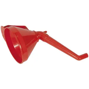 160mm Polyethylene Funnel with Offset Spout and Filter - Ideal for Vehicles