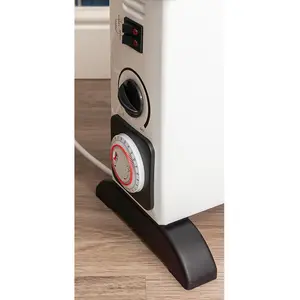 2kW Convector Heater - Freestanding Radiator with 24 Hour Timer, 3 Heat Settings, Adjustable Thermostat & Overheat Protection