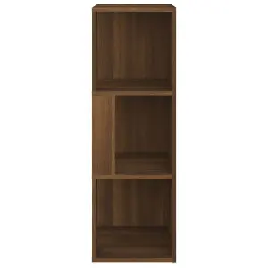 Berkfield Corner Cabinet Brown Oak 33x33x100 cm Engineered Wood