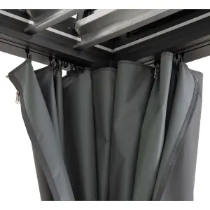 SUNJOY Replacement Curtain for Louvered Pergola 3x4m