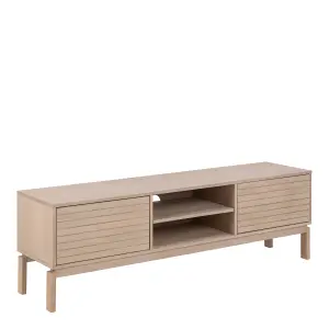 Linley 2 Door one Shelve TV Unit in White