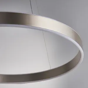 Anson Lighting Zac Matt Nickel Integrated LED Ceiling Pendant