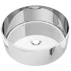 Berkfield Wash Basin 40x15 cm Ceramic Silver