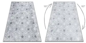 JUNIOR 51798.804 washing carpet Stars for children anti-slip - grey 200x290 cm