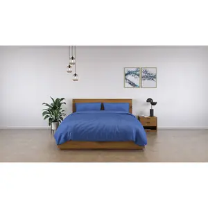 100% Bamboo Bedding Set Navy / Single Duvet Cover + 2 Additional Pieces