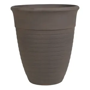 Set of 2 Plant Pots 43 cm Brown KATALIMA