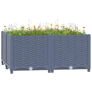 Berkfield Raised Bed 80x80x38 cm Polypropylene