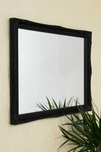 MirrorOutlet Fraser Black Beaded Wall Mirror 71 x 61cm