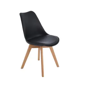 Nero Upholstered Dining Chair (Set of 2) Black / Beech