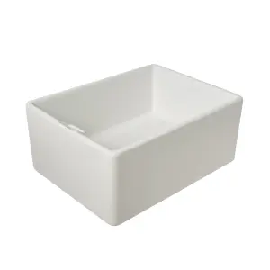 Cooke & Lewis Chadwick White Ceramic 1 Bowl Belfast sink 455mm x 595mm