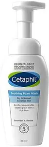 Cetaphil Soothing Foam Wash With Glycerin, Face Wash For Dry To Normal Sensitive Skin 200Ml