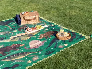 Picnic Blanket TUZIANI 200 x 200 cm Green