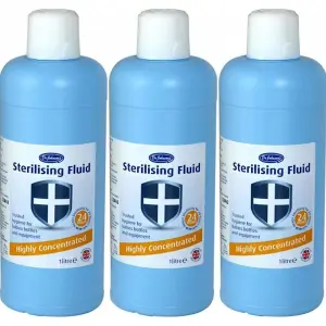 Dr Johnson's Sterilizing Fluid Highly Concentrated 1l - Pack of 3