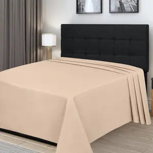 Egyptian-Quality Cotton sheet Flat White / Double (4'6")