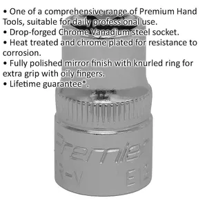 Premium E12 TRX Star Socket Bit - 3/8" Square Drive with Knurled Grip