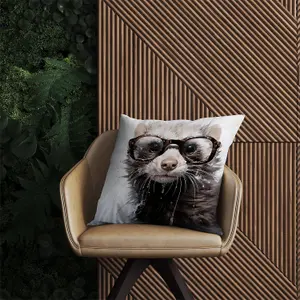 Splashart Ferret Outdoor Cushion 60cm x 60cm