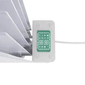 Electric Oil Filled Radiator WiFi Timer Portable Wall Mounted Thermostat Heater White 1500W