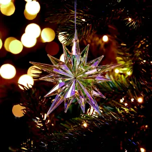 Clear Snowflake Plastic Hanging decoration