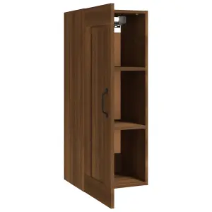 Berkfield Hanging Cabinet Brown Oak 35x34x90 cm Engineered Wood