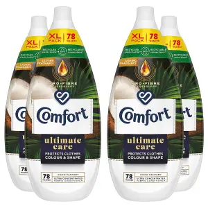 Comfort Ultimate Care Fabric Conditioner Coco Fantasy 1.18 Litre 78W, 4 Pack