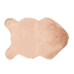 Malini Faux SheepSkin Rug Pink