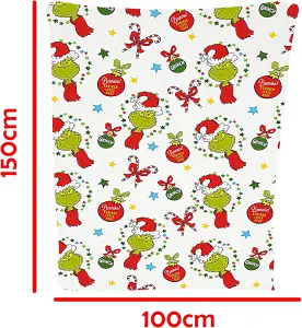 The Grinch Dr Seuss Fleece Blanket Christmas Throw, 100 x 150 cm