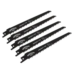 Reciprocating Saw Blade 150mm Length 6tpi Pack of 5 by Ufixt