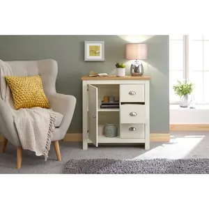 79 Cm Wide 3 Drawer Sideboard Cream