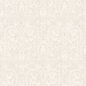 Galerie Abby Rose 4 Beige Ornamental Paisley Smooth Wallpaper