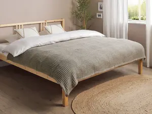 Bedspread CHAGYL Cotton 150 x 200 cm Taupe