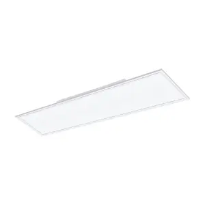 Wall / Ceiling Light White Aluminium 1200mm x 300mm Panel 40W LED 4000K