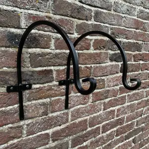 Metal Round Hanging Basket Hooks (30cm) Set of 4