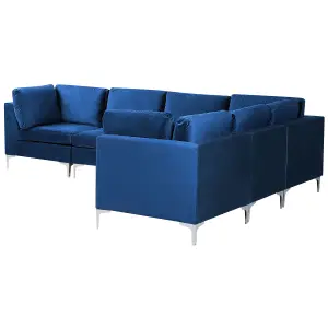 Corner Sofa EVJA Navy Blue Velvet Left Hand