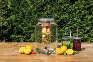 Home Made 7.5 Litre Glass Infuser Drinks Dispenser