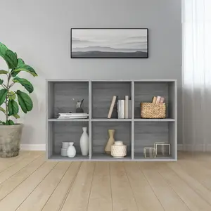 Gardinier Book Cabinet 66 x 30 x 98 cm Engineered Wood Grey Sonoma