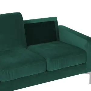 3 Seater Velvet Sofa Green GAVLE