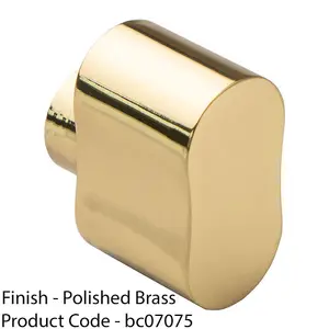 Polished Brass Peanut Shaped Cylinder Thumbturn Adapter - Twist Turn