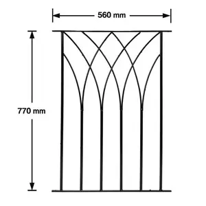 Genaro Metal Decking Fence Panel 77cm H x 56cm W Silver