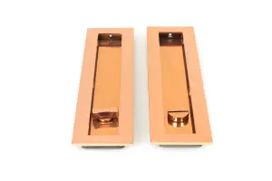 From The Anvil Polished Bronze 250mm Plain Rectangular Pull - Privacy Set