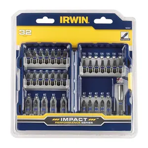 IRWIN Impact Screwdriver Bit Set, 32 Piece