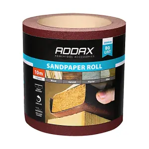 TIMCO Sandpaper Roll 80 Grit Red - 115mm x 10m