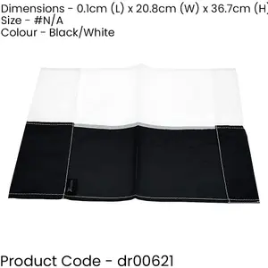 Single All Weather Football Corner Flag - BLACK & WHITE - Outdoor Polyester