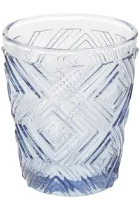 Maison by Premier Fleur Set Of Four Embossed Blue Tumblers