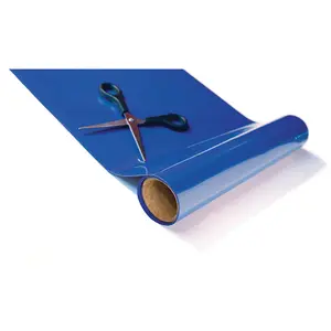 Blue Non Slip Material Reel - 100 x 20cm - Cut to Size - Thin and Flexible