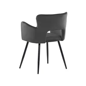 Kirssy Upholstered Dining Chair Dark Grey