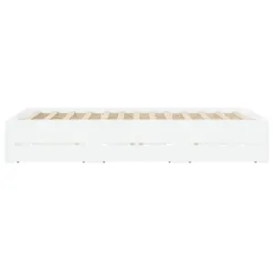 Berkfield Bed Frame with Drawers without Mattress White 150x200 cm King Size